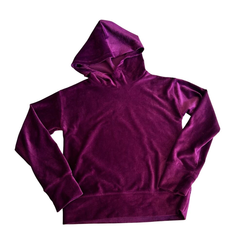 SO Purple Velour Hooded Sweatshirt - Size Medium